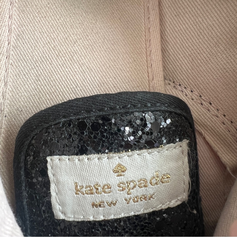 Kate Spade x Keds Glitter Sneakers in Black Size 8 - Picture 2 of 9